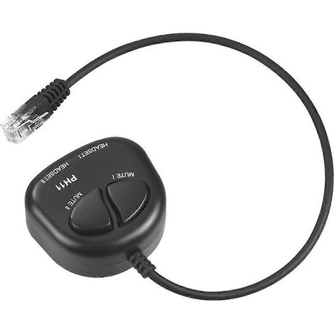 Adaptateur de formation avec deux interrupteurs de sourdine, deux prises RJ9 vers casque RJ9, noir (1/5)
