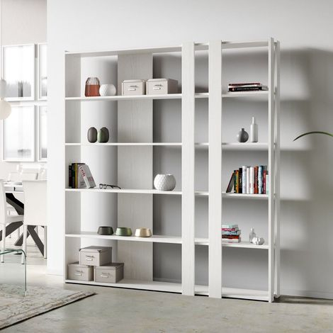 Libreria Moderna 5 Ripiani 178x36x204 cm in nobilitato Bianco (1/3)
