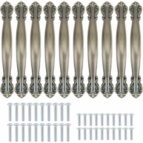 Set of 10 vintage antique bow-shaped cabinet handles - 14.5 cm long furniture door handles, vintage furniture handle, vintage furniture door handle, vintage door handle (96 (1/5)