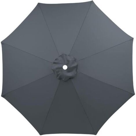 RHG Toile de Rechange pour Parasol 3 mCompatible 8 BrasIdéale Terrasse JardinGris (Sans Pied) (1/4)