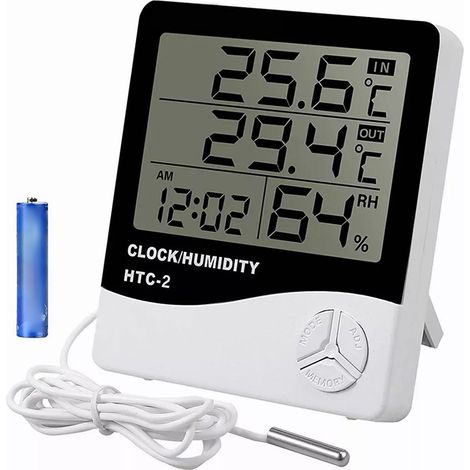 Temperatur- und Feuchtigkeitsmonitor, 4-Fenster-Display, hochauflösendes und empfindliches digitales Thermometer-Hygrometer (1/5)