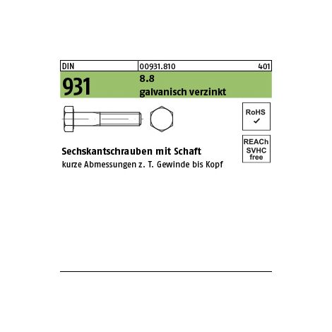 Schraube M18x65 8,8 verz. UNIVERSAL 9311865 (1/3)