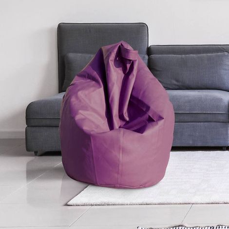 Dmora Pouf élégant, couleur violet, Dimensions 80 x 120 x 80 cm (1/3)