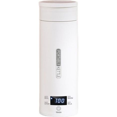 Portable electric kettle (500ml) in 316 stainless steel for on the go, with automatic shut-off, overheat protection, temperature control and 220V connection. (1/5)