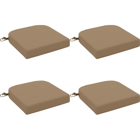 Coussins de siège en 4 pièces SOEST 4 pcs 100 % polyester Taupe