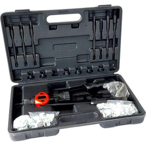 KIt 122 PZ RIVETTATRICE PER INSERTI RIVETTI FILETTATI M3 M4 M5 M6 M8 M10 M12