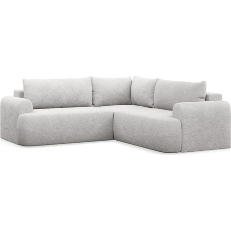Ovo - L-Form Eckschlafsofa mit Bettkasten, grüner Stoff universell (1/5)