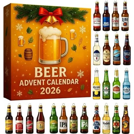 New 2026 Champagne Advent Calendar - Beer Blind Box - Flat Design