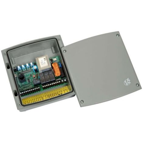 V2 – Armoire de commande pour motorisation de portail – 12G035 – Alimentation 230V – 2 moteurs monophasés – Radio-récepteur 433,92 MHz