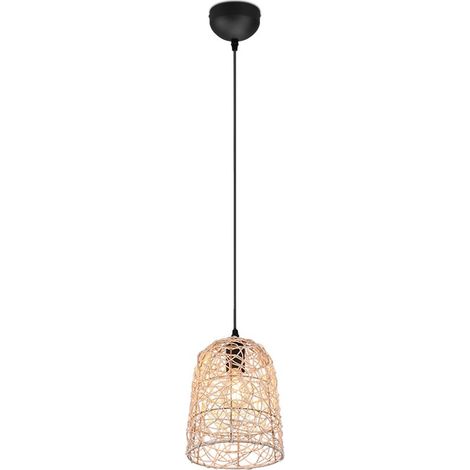 LOVIS SOSPENSIONE IN RATTAN NATURALE D. 20CM (1/5)