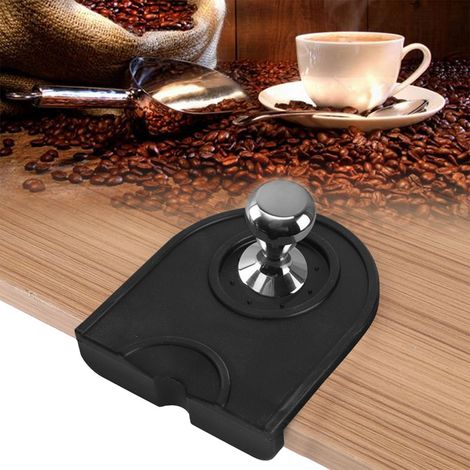 Support de Presse Café Multifonction Noir Anti-dérapant avec Tapis en Silicone Épais (1/5)