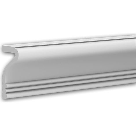Moldura para pared Profhome 651392 Friso Perfil de estuco Moldura decorativa estilo Neoclasicismo blanco 2 m