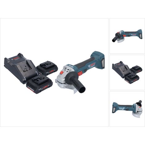 Bosch GWS 18V-7 Smerigliatrice angolare professionale a batteria 18 V 125 mm senza spazzole + 2x batteria ProCORE 4,0 Ah + caricabatterie