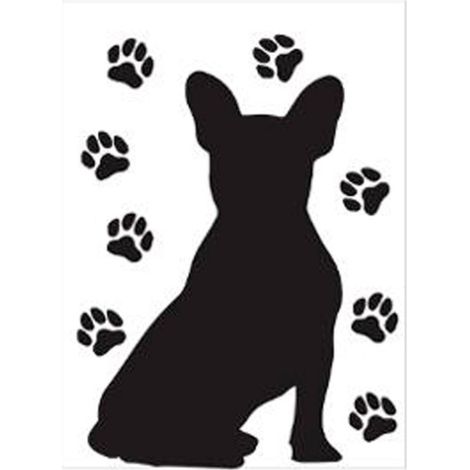 Stickers "Chien" 30x40cm Noir