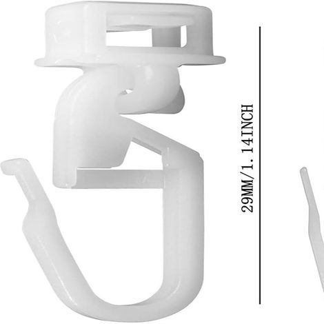 50 geräuscharme PVC-Vorhangrollen, Zubehör für verschiedene Schienensysteme, schnelle Montage, geräuscharme Bewegungsvorrichtungen (1/5)