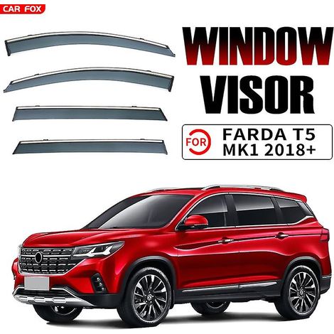 Déflecteurs de pluie et de pluie pour vitres de voiture, accessoires pour Farda T5 2018-2025, 4 pièces ( ) (1/5)