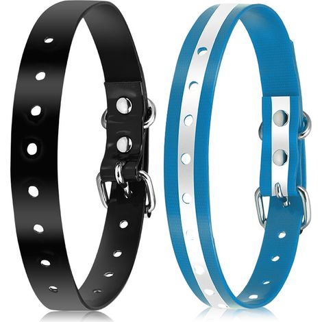 1 Lanière collier, TPU réglable 20-63,5cm, boucle fermeture, coutures nylon renforcées, pour colliers dressage anti-aboiements (1/5)