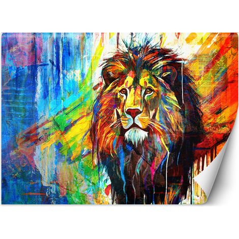Papier peint Abstraction Lion Animaux 100x70 (1/5)