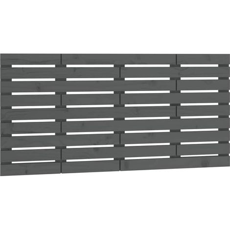 Maison Exclusive - Testiera da Parete Grigia 141x3x63 cm in Legno Massello di Pino