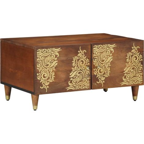 Couchtisch Honigbraun 80 x 50 x 40 cm Massivholz Mango