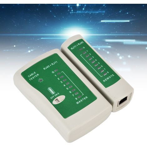 testeur de réseau, testeur de câbles réseau, testeur de câbles réseau double usage RJ45/11, testeur de paires de câbles (1/5)