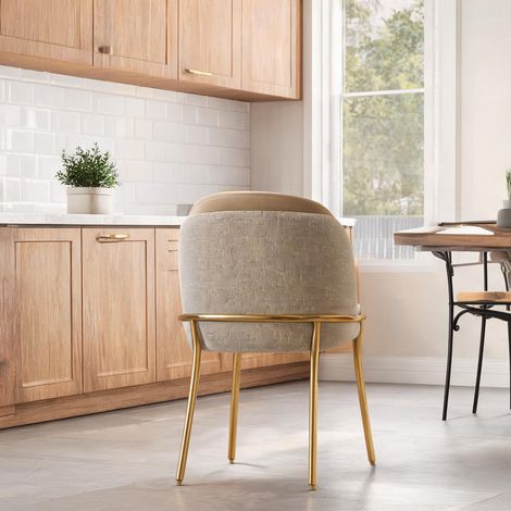 Set de 6 chaises design scandinave avec piètement incliné en fer (1/5)