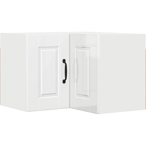 Maison Exclusive - Mobile angolare per parete PORTO Bianco Lucido 57 x 57 x 40 cm