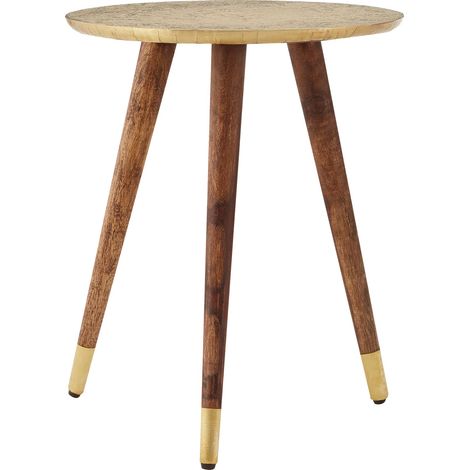Interiors by Premier Classic Profile Metal And Gold Finish Carve Side Table, Versatile Side Table By Couch, Sturdy Corner Table (1/5)