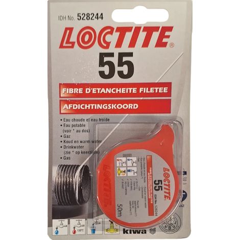 Fibre d'étanchéité des raccords filetés métalliques et ou plastique 50 m sous blister 55