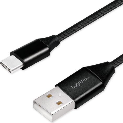 USB-USB-C Lade-/Synchronisierungskabel USB 2.0 15 W 0,3 m Textil (1/5)