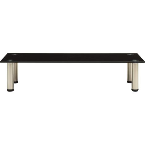 Meuble TV, Étagère TV, Meuble de Salon, Noir 80x35x17 cm Verre trempé OIB2509E (1/5)