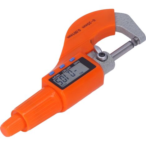 Micromètre numérique électronique 0,001 mm pour mesure d'épaisseur, jauge de précision 0-25 mm (1/5)
