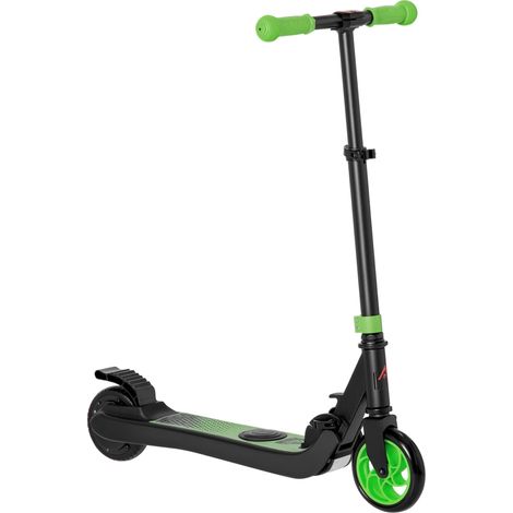 Monopattino Elettrico Pieghevole per Bambini 6+ Anni ad Altezza Regolabile, 71x36.5x75-80 cm, Nero e Verde