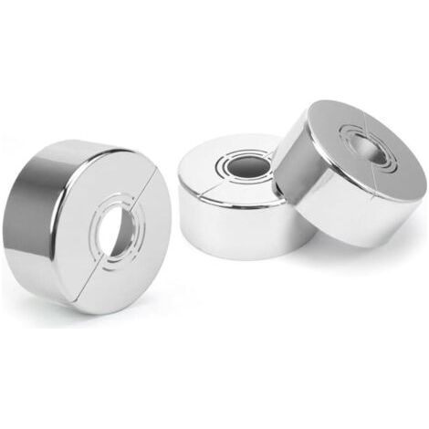 Rosace robinet 3 pièces – Cache tuyau pour robinets de douche – 3 tailles 20/25/33mm – Matériau durable haute température (1/4)