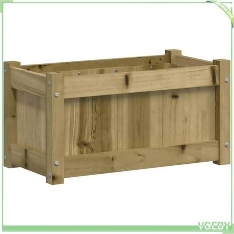 Jardinière - FAFEICY - 837447 - 60 x 31 x 31 cm - Bois de pin imprégné - Rectangulaire (1/5)