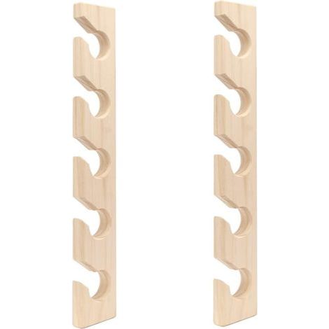 Organisateur Mural 2 Pièces Porte-Casquettes en Bois Support Vertical pour Chapeaux (1/4)