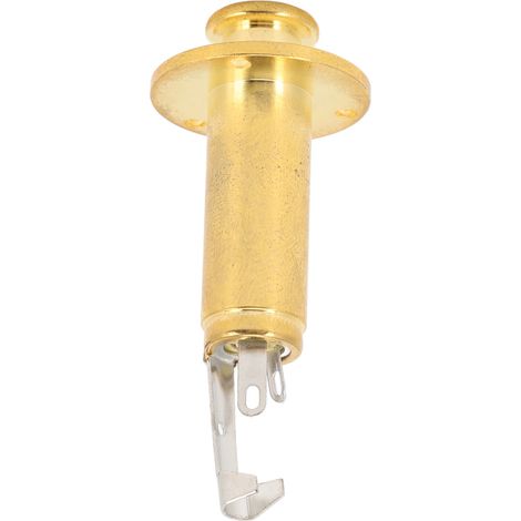 Prise jack mono 6,35 mm pour guitare électrique, en alliage de laiton, haute sensibilité, avec connecteur plaqué or. (1/5)