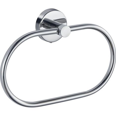 Anillos para toallas de pared, anillos para toallas de níquel cepillado, toalleros modernos de acero inoxidable, accesorios de baño, cromados. (1/5)