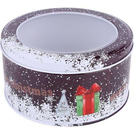 Boîte De Rangement Père Noël - Conteneur À Biscuits Et Bonbons En Forme De Santa - Décoration Festive Pour Cadeaux De Noël - 1 Pièce (1/5)
