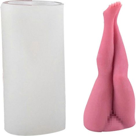 Silikon-Kerzenformen, 3D-Silikonformen in Form von Frauenbeinen, DIY-Säulenformen