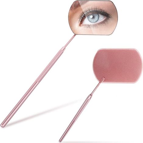 Miroir d'extension de cils carré - Couleur dorée - Outil d'examen de la bouche (1/5)
