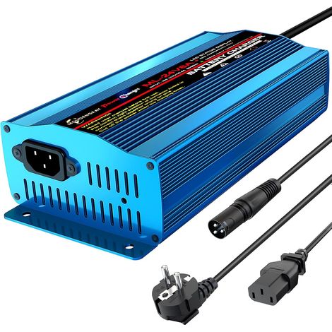 Chargeur de Batterie de Voiture 24V 8A Intelligent Chargeur  Connecteur Xlr 3 Broches,Dissipation Thermique,Maintien de Charge,Intelligent,Pour Scooters,Fauteuils Roulants,AGM,Gel,SLA (1/5)