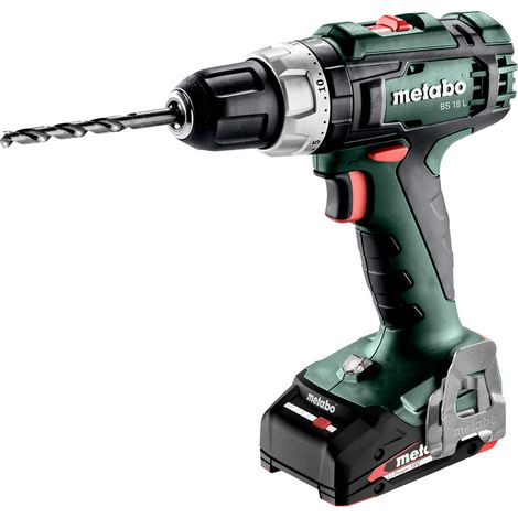 Metabo – Perceuse-visseuse 18V avec 2 batteries 2Ah – Couple 25Nm pour perçage métal – Lampe LED – Coffret de transport – 602321500 (1/10)