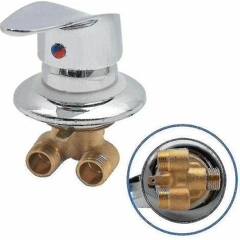 Mitigeur de douche en laiton avec déviateur et raccord G1/2, mitigeur eau chaude/eau froide. (1/5)