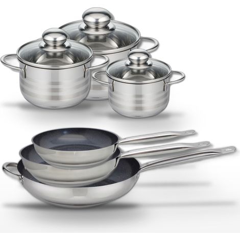 Lot de 3 Poêles céramique Elo Profi Therm Platinum et 3 Faitouts Elo Brillant (1/5)