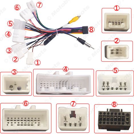Power cable for 2004-2024 Toyota Android large-screen navigation system modification, Zhangxun 16P audio/video modification power cable (1/4)