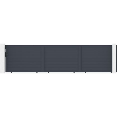 Puerta corredera 6m EIGER H.140cm aluminio gris (1/5)