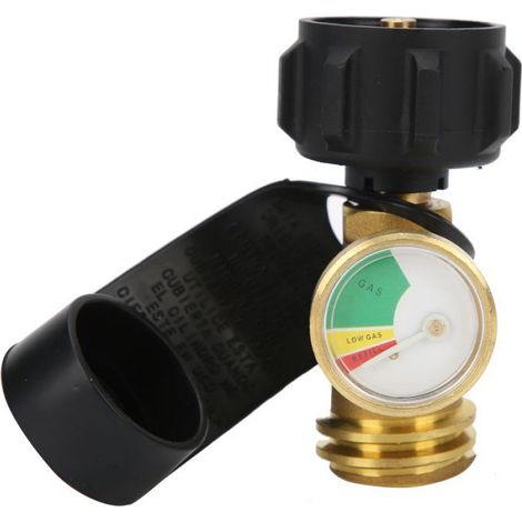 Manomètre de pression de bouteille de gaz Adaptateur de Réservoir de Propane Extérieur en Laiton Type1 sport outillage (1/4)