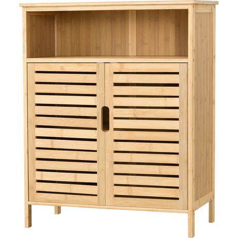 Bambus Badezimmerschrank Eslöv 81x65,5x31 cm [en.casa]