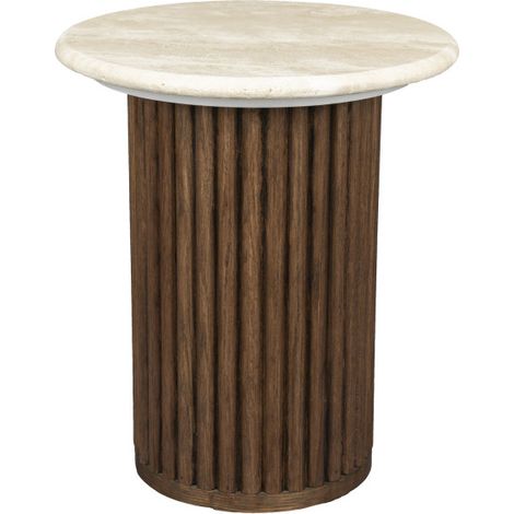 Table ronde Arda Dutchbone  - bois et pierre naturelle (1/5)